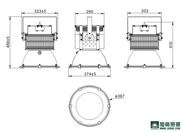 高檔高端SWK205-100w高效LED工礦燈，LED工廠燈廠家直銷，LED節(jié)能燈體育場館